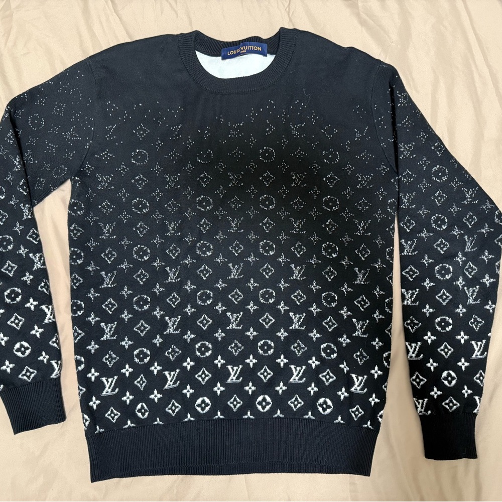 Louis Vuitton Black and White Monogram Sweater